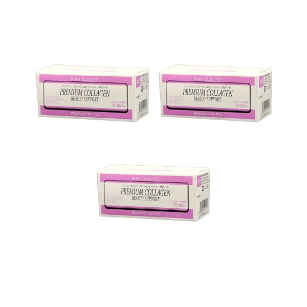 画像1: プレミアムコラーゲン＆ビューティーサポート　Wakasapri for Pro　15sticks　3個セット (1)